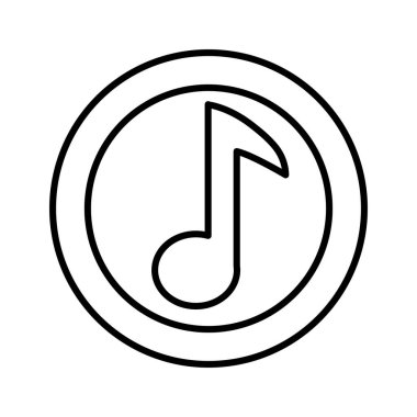 Simge müzikal işareti Kumarhane Kumar Makinesi hattı, düzenlenebilir vuruş. Kumar sembolü, nesne. Vektör illüstrasyonu