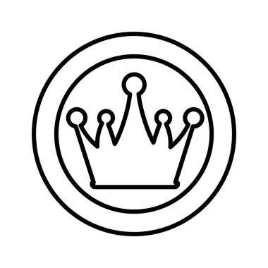 Icon Crown Kumarhanesi Kumar Makinesi hattı, düzenlenebilir felç. Kumar sembolü, nesne. Vektör illüstrasyonu