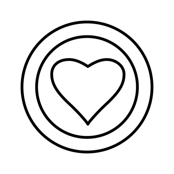 Icon Heart Machine line, editable stroke. Gambling symbol, object. Vector illustration — Stockvektor