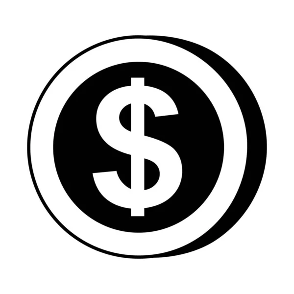 Ícone dólar sinal Casino Slot Machine forma. Símbolo de jogo, objecto. Ilustração vetorial — Vetor de Stock