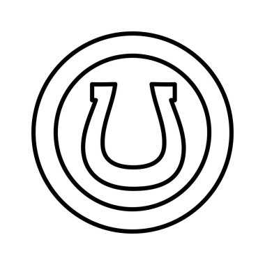 Simge Nal Makinesi hattı, düzenlenebilir felç. Kumar sembolü, nesne. Vektör illüstrasyonu