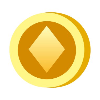 Simge elmas şekli. Kumar sembolü, nesne. Vektör illüstrasyonu