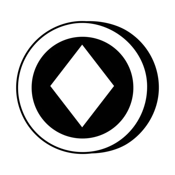 アイコンダイヤモンドスロットマシンの形状 ギャンブルシンボル オブジェクト ベクトル図 — ストックベクタ