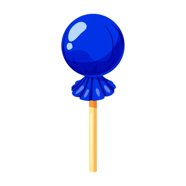 Caramelle Bastone Isometrico Dolce Illustrazione Vettore Caramello Lollipop Isolato — Vettoriale Stock