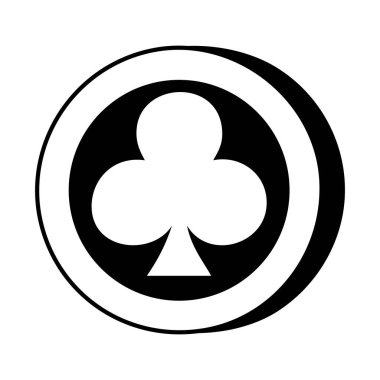 Simge Kulüpleri Kumarhane Kumar Makinesi şeklinde. Kumar sembolü, nesne. Vektör çizimi izole edildi