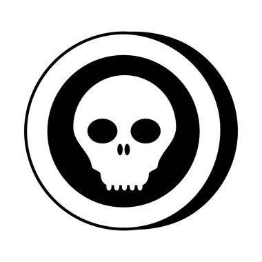 Icon Scull Kumarhane Kumar Makinesi şeklinde. Kumar sembolü, nesne. Vektör çizimi izole edildi