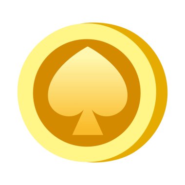 Icon Spades shape. Gambling symbol, object. Vector illustration isolated