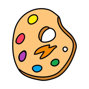 Calculator icon symbol sign, hand drawing doodle color line vector