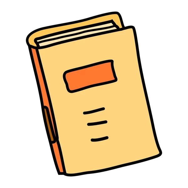 Book Icon Symbol Sign Hand Drawing Doodle Color Line Vector — ストックベクタ