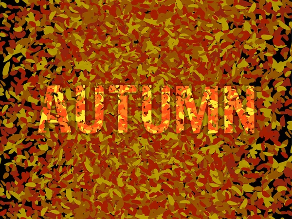Autumn Background Leaves Red Orange Brown Banner Sale Advert Template — стоковый вектор