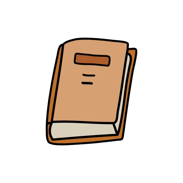 Book Icon Symbol Sign Hand Drawing Doodle Color Line Vector — 스톡 벡터