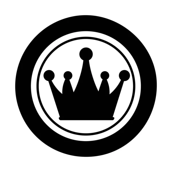 Icon Crown Shape Gambling Symbol Object Vector Illustration Isolated — Stock vektor