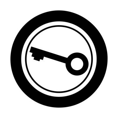 Simge anahtarı şekli. Kumar sembolü, nesne. Vektör illüstrasyon satırı izole edildi