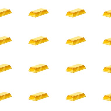 Altın külçeleri kusursuz, külçe külçe altın hazineler lüks. Vektör illüstrasyonu