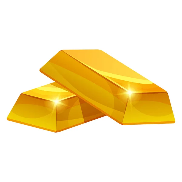 Ikony Zlatých Prutů Ingote Symbol Bohatých Měnových Investic Bohatý Pokladniční — Stockový vektor