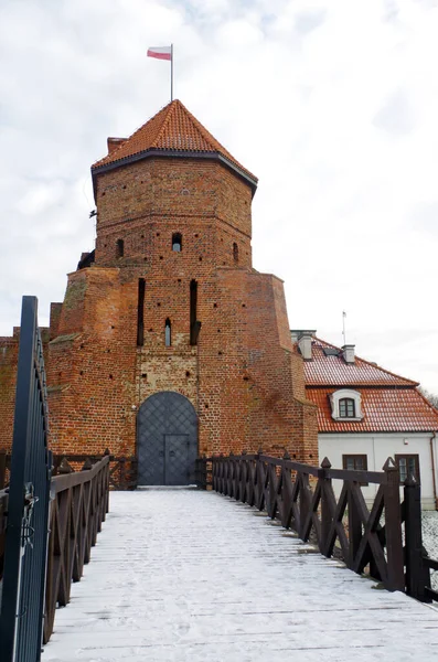 Liw Mazowian Polen Januari 2022 Gotisch Kasteel Wapenkamer Het Dorp — Stockfoto