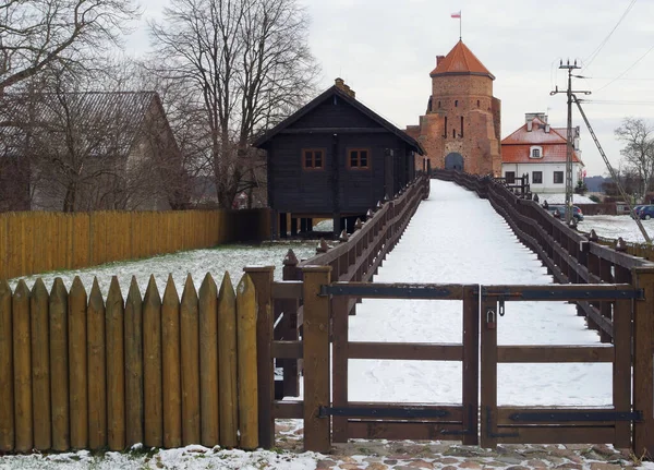 Liw Mazowian Polonia Enero 2022 Ruinas Del Castillo Gótico Pueblo —  Fotos de Stock