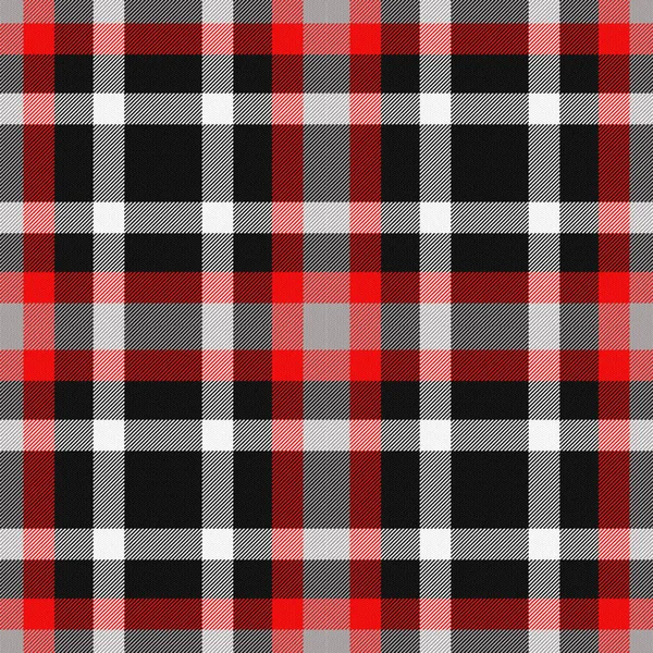 Beautiful Seamless Noble Tartan White Black Red Colors Abstract Classic — Foto Stock