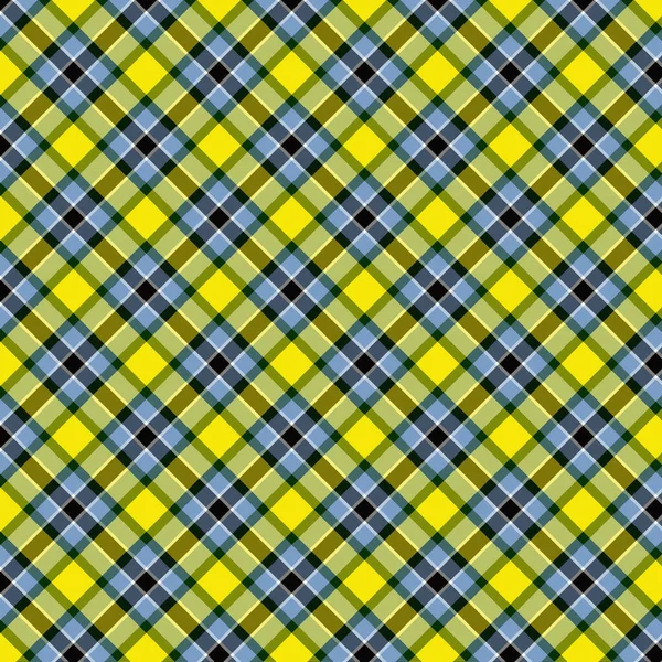 Beautiful Seamless Noble Tartan Yellow Black Blue Colors Abstract Classic — стоковое фото