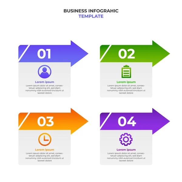 Einfache Moderne Gradient Business Infografik Design Vorlage — Stockvektor