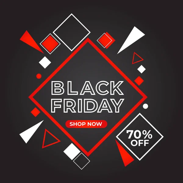 Black Friday Sale Social Media Post Promotion Design — Stock Vector