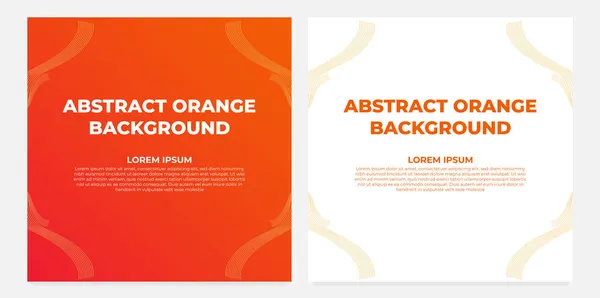 Abstrakte Orange Gradienten Social Media Post Vorlage Sammlung Design — Stockvektor