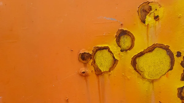 Textura Rezavých Oranžových Kovových Dveří — Stock fotografie