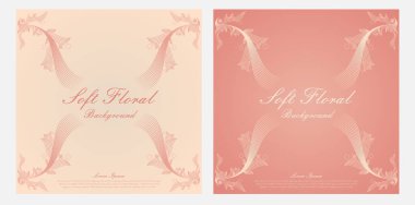 yumuşak renk çizgisi çiçek süsü sosyal medya postası şekli