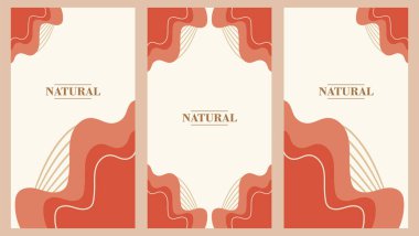 soyut doğal düz tasarım sosyal medya hikayeleri tasarımı