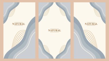 soyut doğal düz tasarım sosyal medya hikayeleri tasarımı