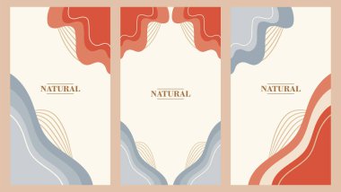 soyut doğal düz tasarım sosyal medya hikayeleri tasarımı