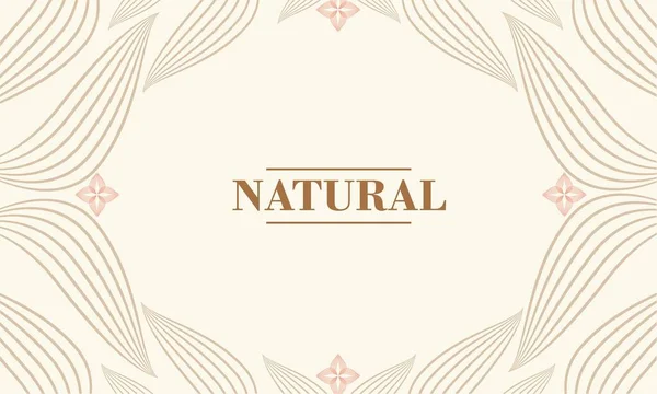 Flache Natürliche Blumige Stamm Hintergrund — Stockvektor