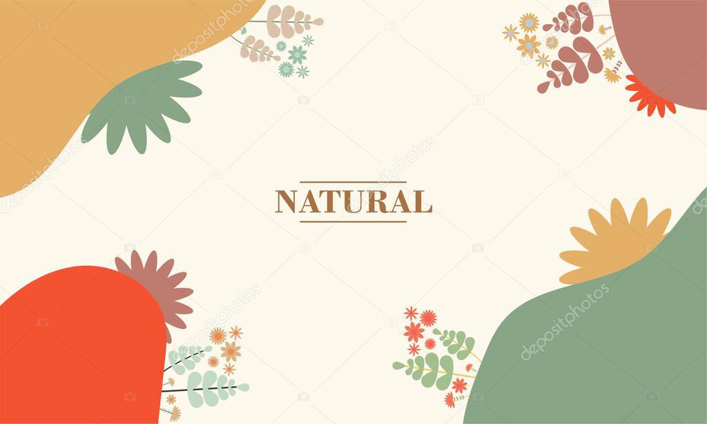 simple abstract natural flat design background