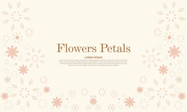 Flat Beautiful Flowers Petals Background — Stockvektor