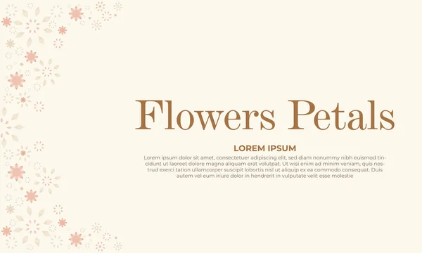 Flat Beautiful Abstract Flowers Petals Background — Stockvektor