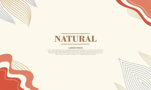 Einfache Abstrakte Natürliche Flache Design Hintergrund — Stockvektor