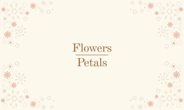 Flache Schöne Blumen Blütenblätter Hintergrund — Stockvektor
