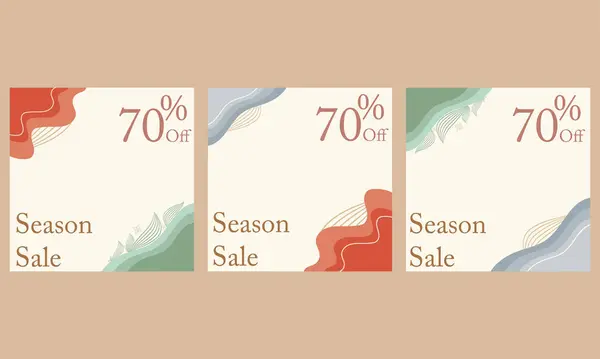 Season Sale Social Media Post Template — Stock Vector