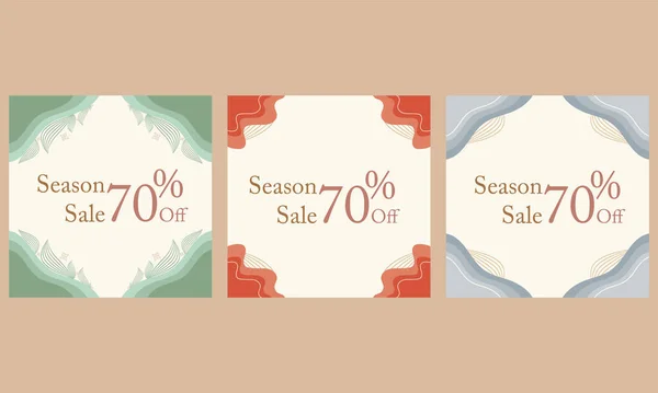 Season Sale Social Media Post Template — Stock Vector