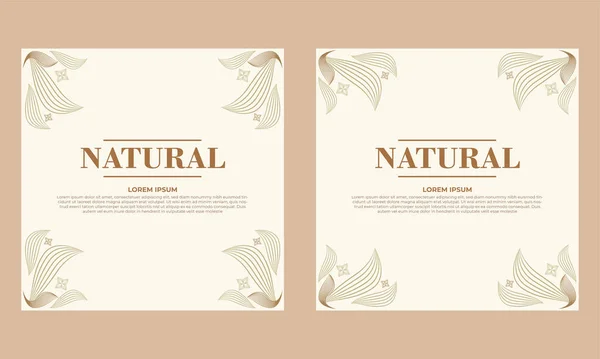 Floral Naturel Modèle Message Médias Sociaux — Image vectorielle