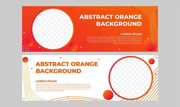 Abstract Orange Gradient Banner Template — стоковый вектор