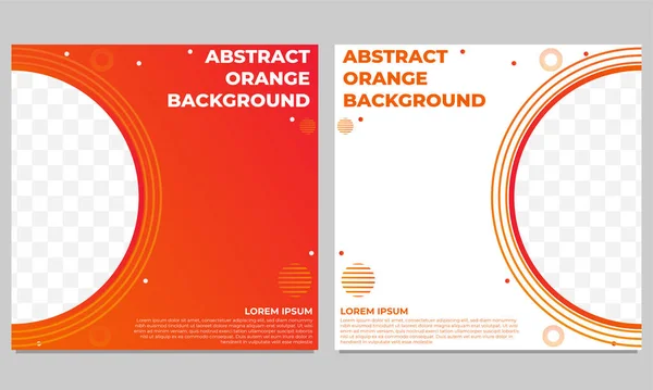 Abstract Orange Gradient Social Media Post Template — стоковый вектор