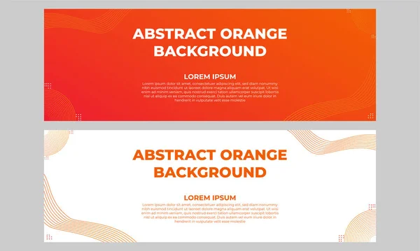 Abstract Orange Gradient Banner Template — стоковый вектор