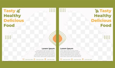 Lezzetli sağlıklı yiyecek sosyal medya şablonu