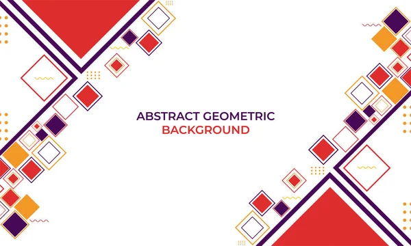 Fond Géométrique Abstrait Plat Coloré — Image vectorielle