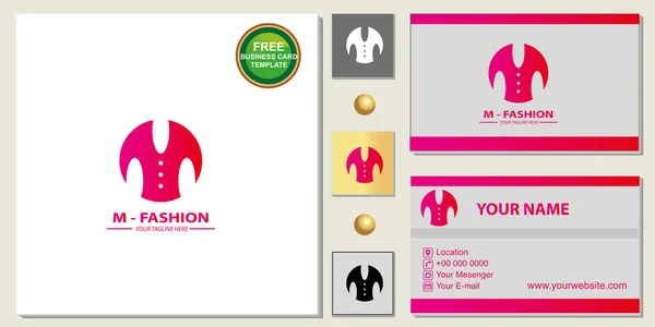 Circle Fashion Letter Logo Busines Card — Stock vektor