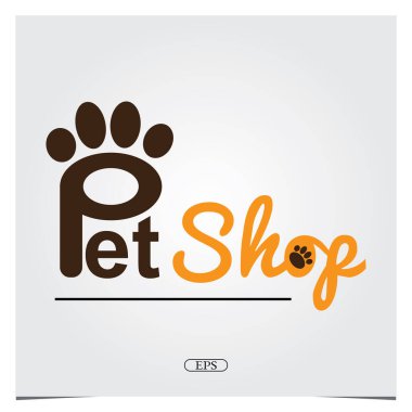 Pet shop logosu seçkin şablon vektörü 10