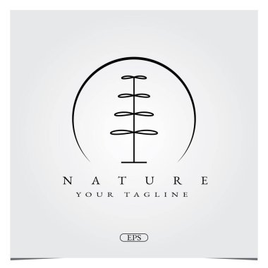 Ekoloji doğa logosu premium zarif şablon vektörü 10