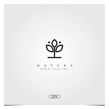 Biyonik doğa logo tasarımı logo premium şablon vektörü 10