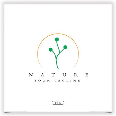 Doğa güzelliği logosu. Zarif şablon vektörü 10 birim.